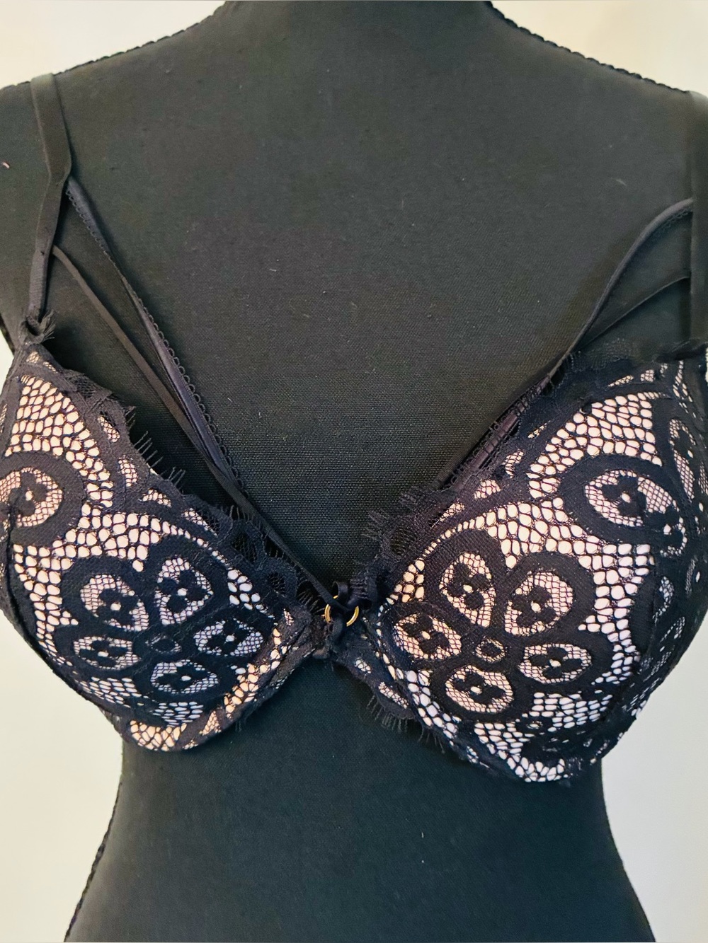 Victoria Secret black lace bra. Size 34C